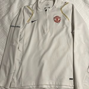 Manchester United Nike White Warm Up Quarter Zip Vintage 07/08 season